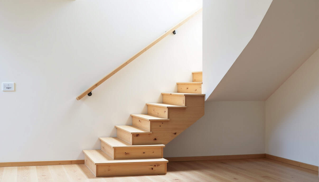 Monte-escalier tournant installé dans une maison typique de Bischoffsheim avec escalier en colimaçon