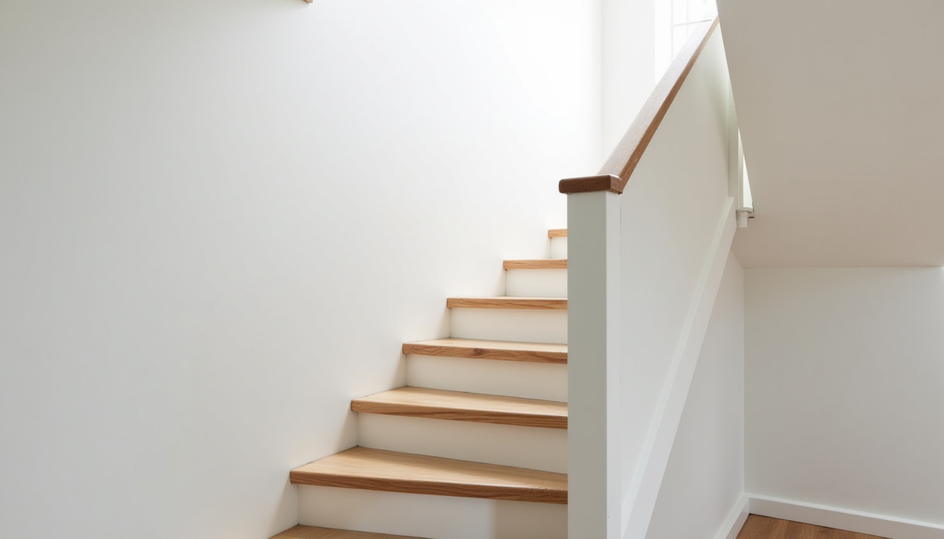 Monte-escalier tournant installé et fonctionnel dans une maison traditionnelle de Plouër-sur-Rance
