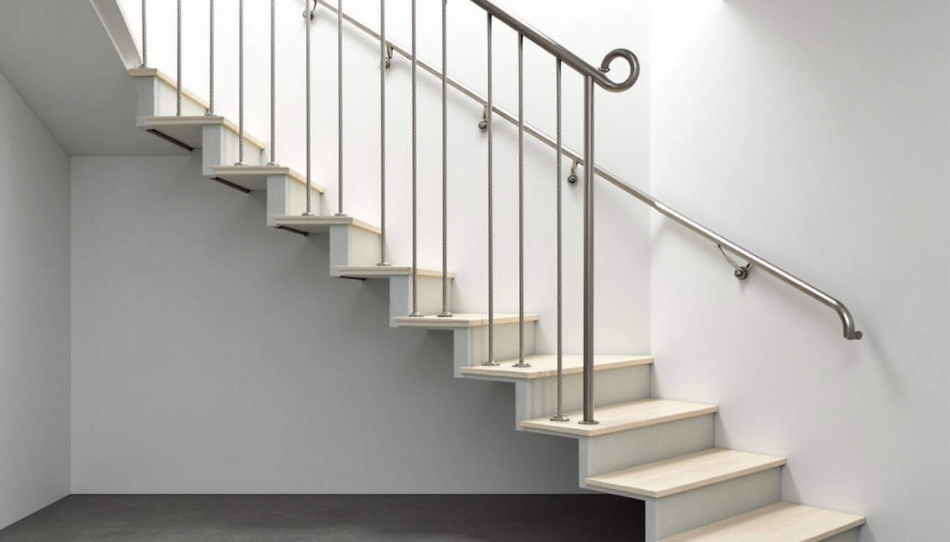 Monte-escalier tournant installé sur un escalier avec virage à Saint-Aigulin