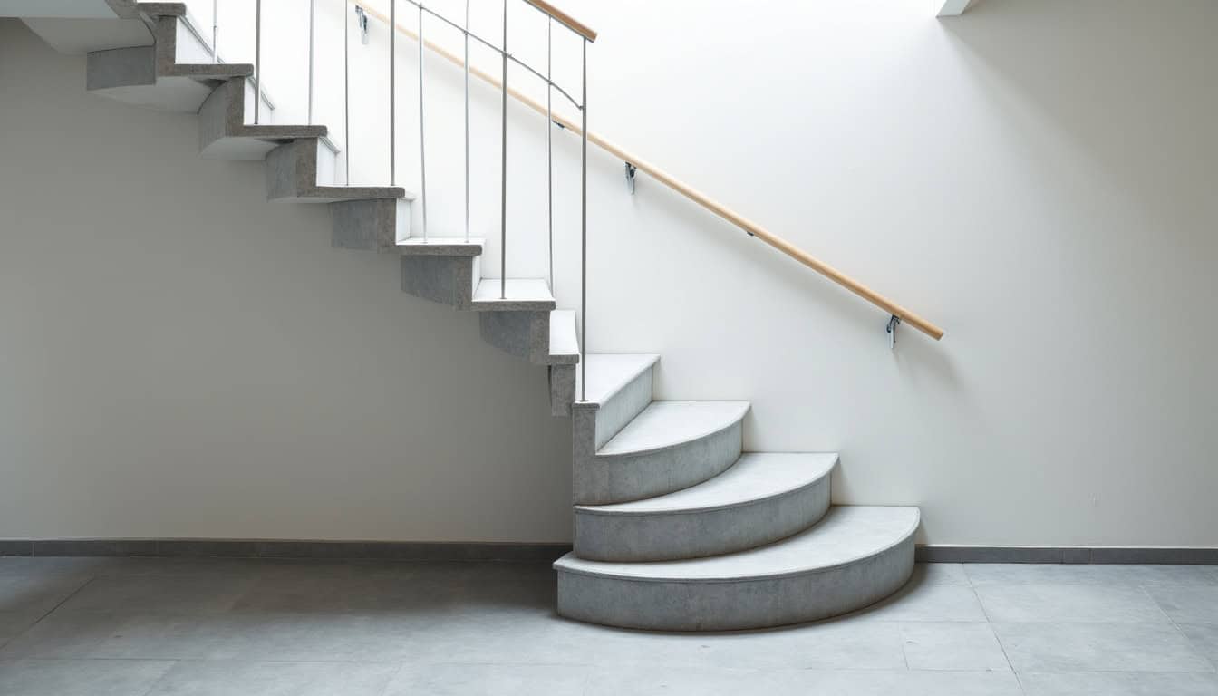 Monte-escalier tournant installé sur un escalier en colimaçon à Gennevilliers