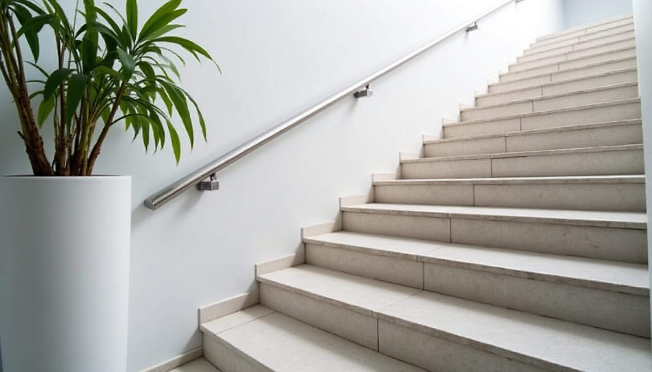 Monte-escalier tournant installé sur un escalier en colimaçon à Plumergat