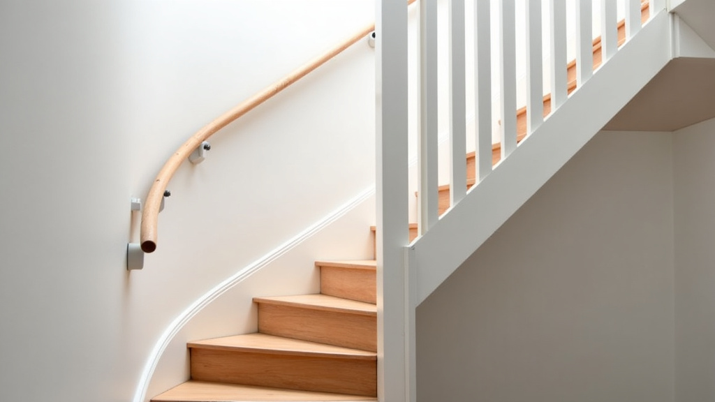Monte-escalier tournant installé sur un escalier en colimaçon dans une maison à Sainte-Honorine-du-Fay