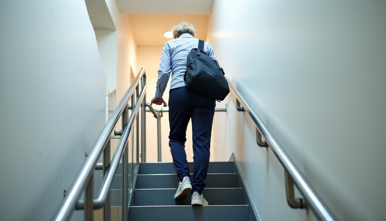 Personne âgée utilisant son monte-escalier au quotidien à Juvigny Val d