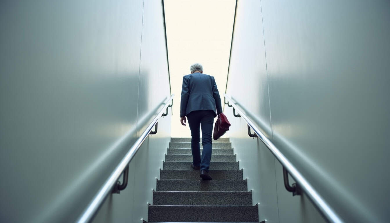 Personne âgée utilisant un monte-escalier à Meaux en toute sécurité