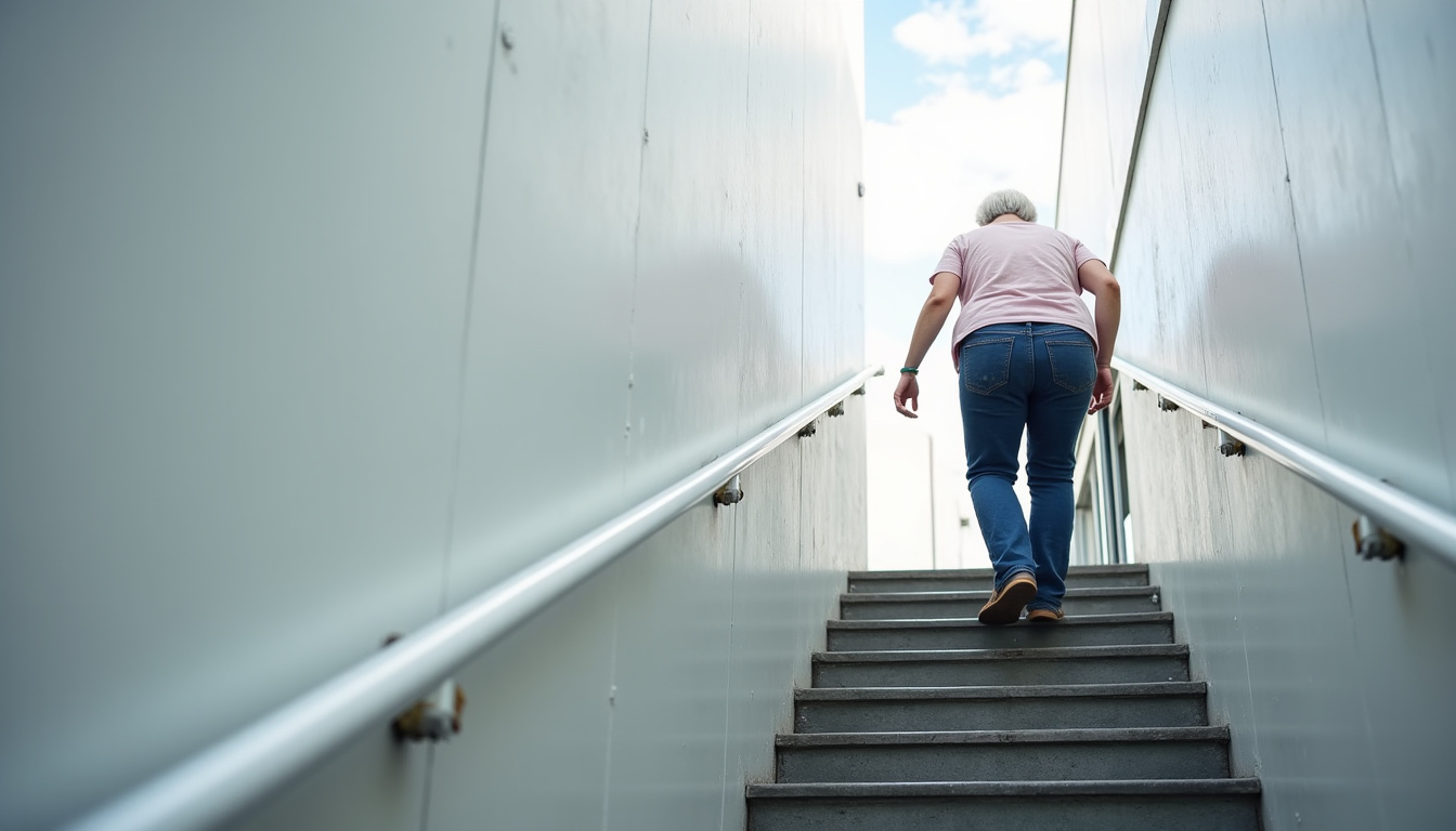 Personne âgée utilisant un monte-escalier à Saint-Jean-Lasseille en toute sécurité