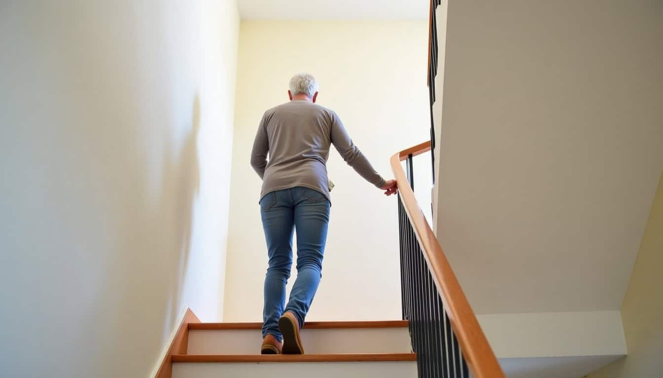 Personne âgée utilisant un monte-escalier dans une maison d’Uzès, en toute sécurité et confort