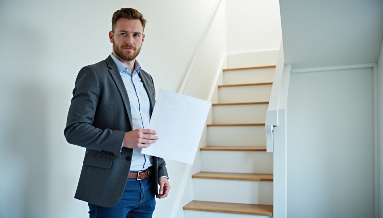 Personne examinant un devis pour un monte-escalier à Flaxlanden