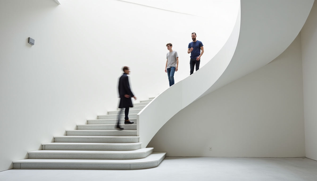 Personne utilisant son monte-escalier à Vauréal après installation