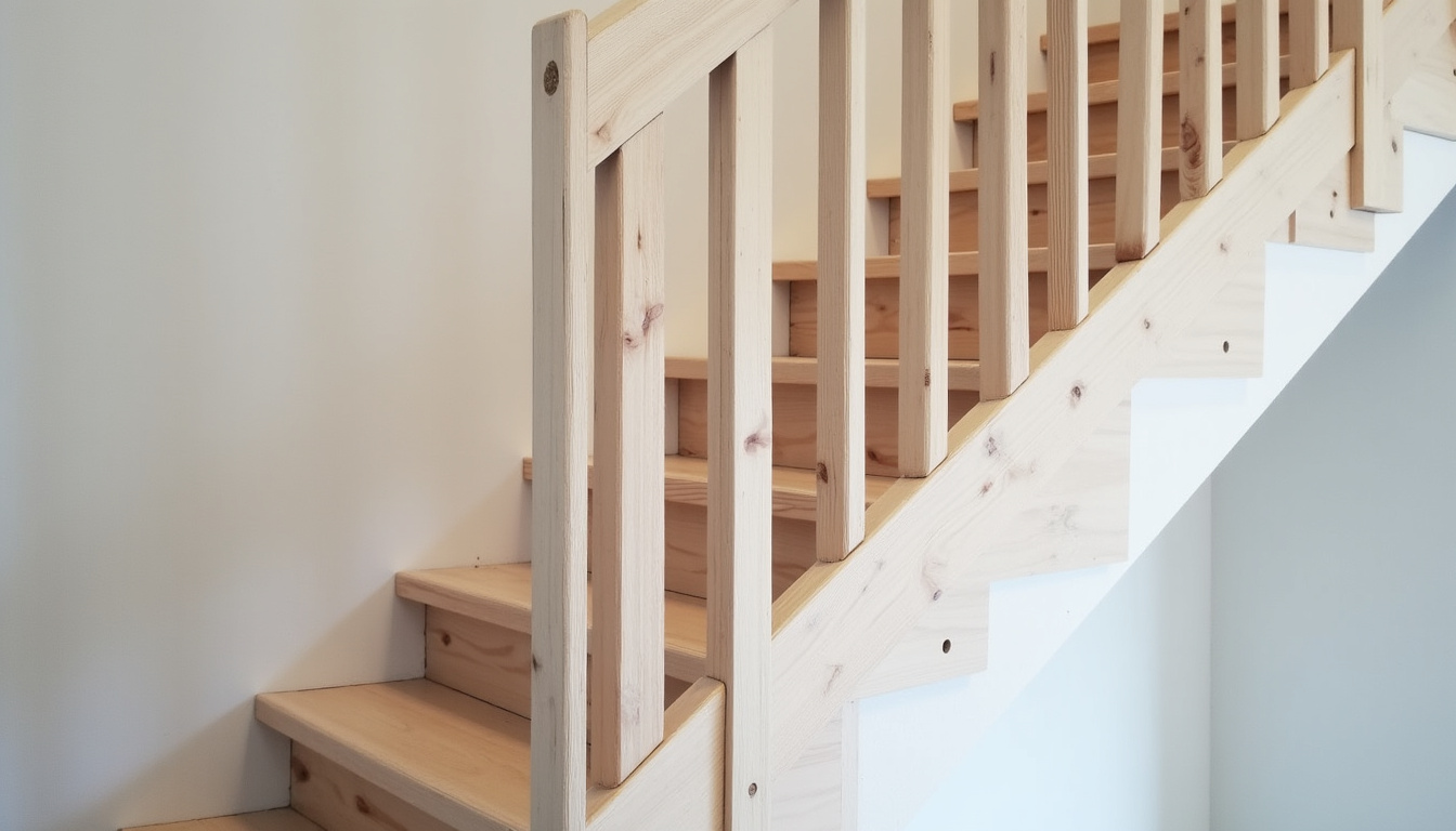 Rail de monte-escalier tournant sur mesure en cours de fabrication pour une maison à Servaville-Salmonville