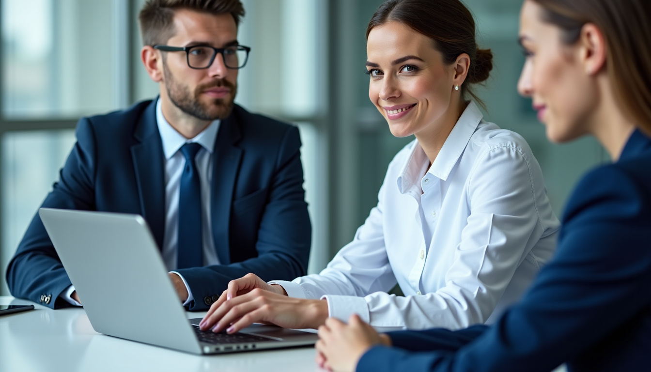 Rencontre entre un technicien et un client pour l