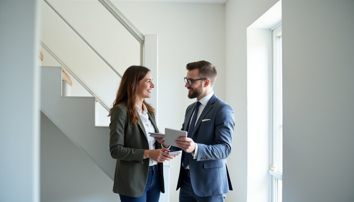 Réunion entre un installateur de monte-escalier et un client à Déols