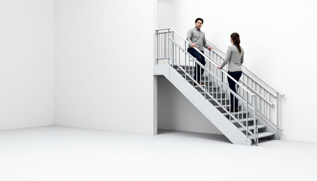 Schéma de fonctionnement d’un monte-escalier avec siège motorisé sur rail