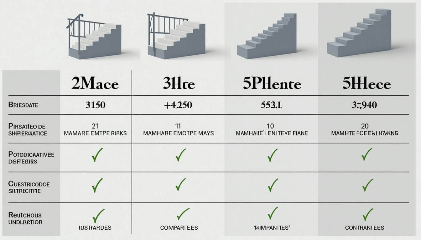 Tableau comparatif des modèles de monte-escaliers installés à Plouescat: prix, caractéristiques, avantages et contraintes