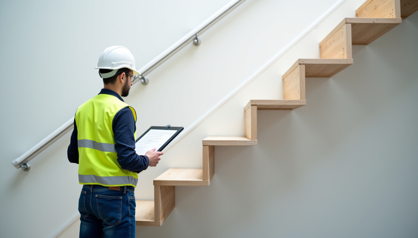 Technicien certifié en train d’installer un monte-escalier à L