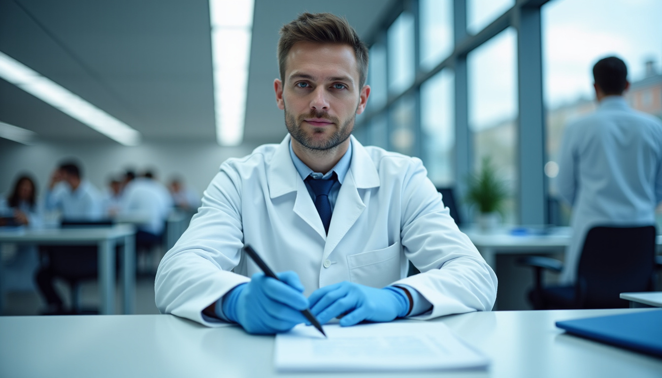 Technicien effectuant l