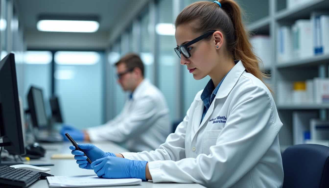 Technicien effectuant l