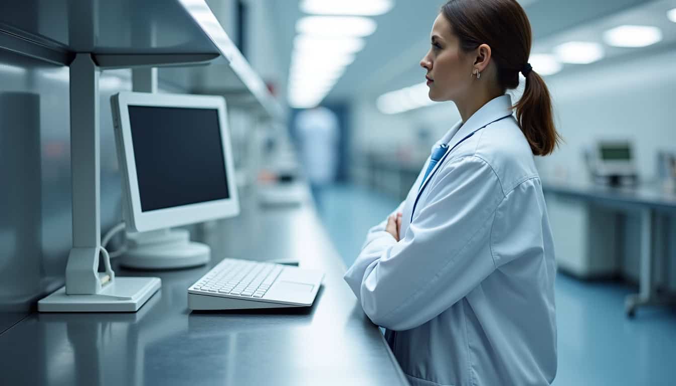 Technicien effectuant l