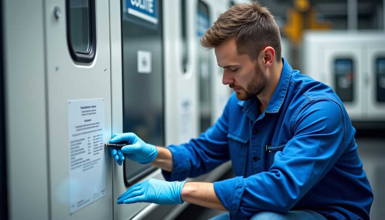 Technicien effectuant la maintenance d