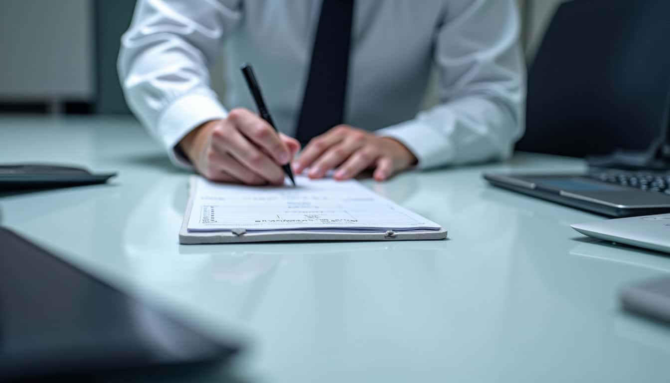 Technicien effectuant une étude technique pour l