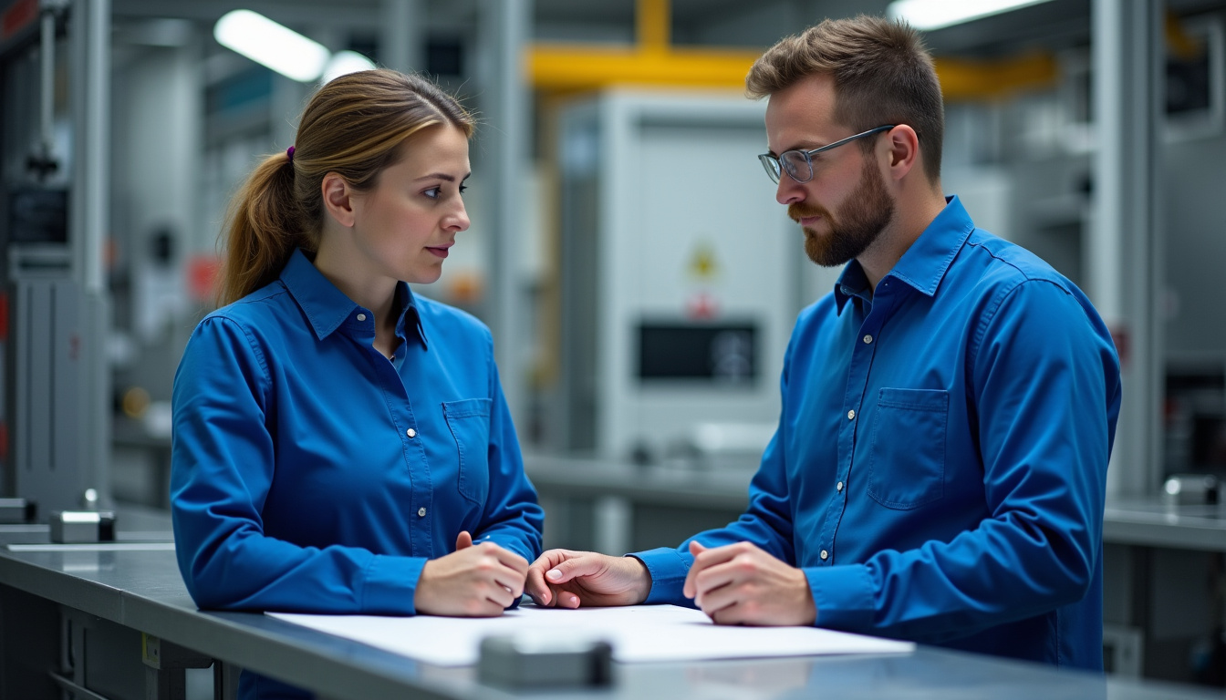Technicien en consultation avec un client lors d