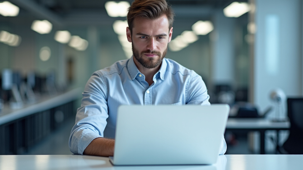 Technicien en train d