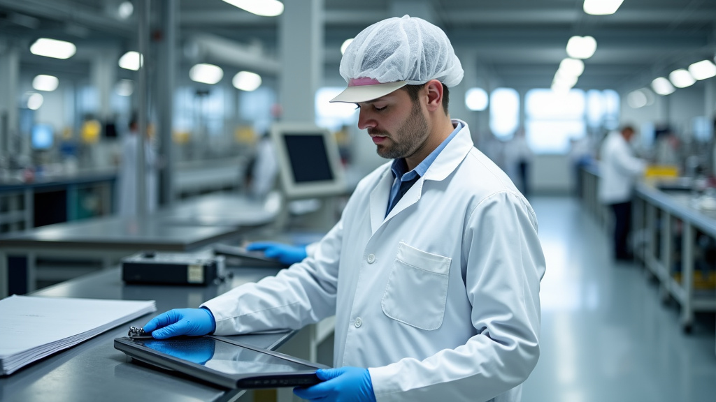 Technicien en train d