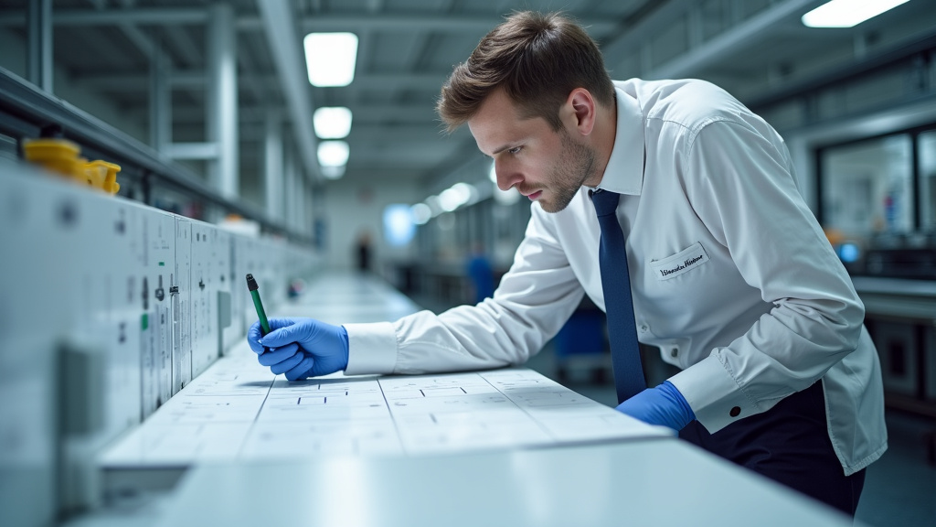 Technicien en train d