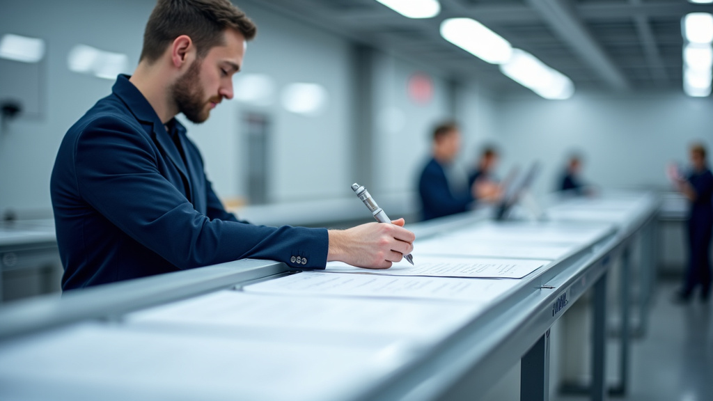 Technicien en train d