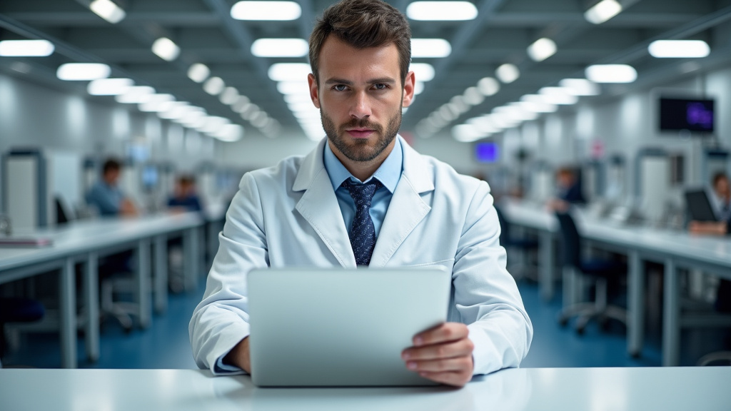 Technicien en train d