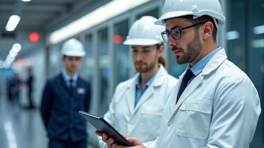 Technicien en train d