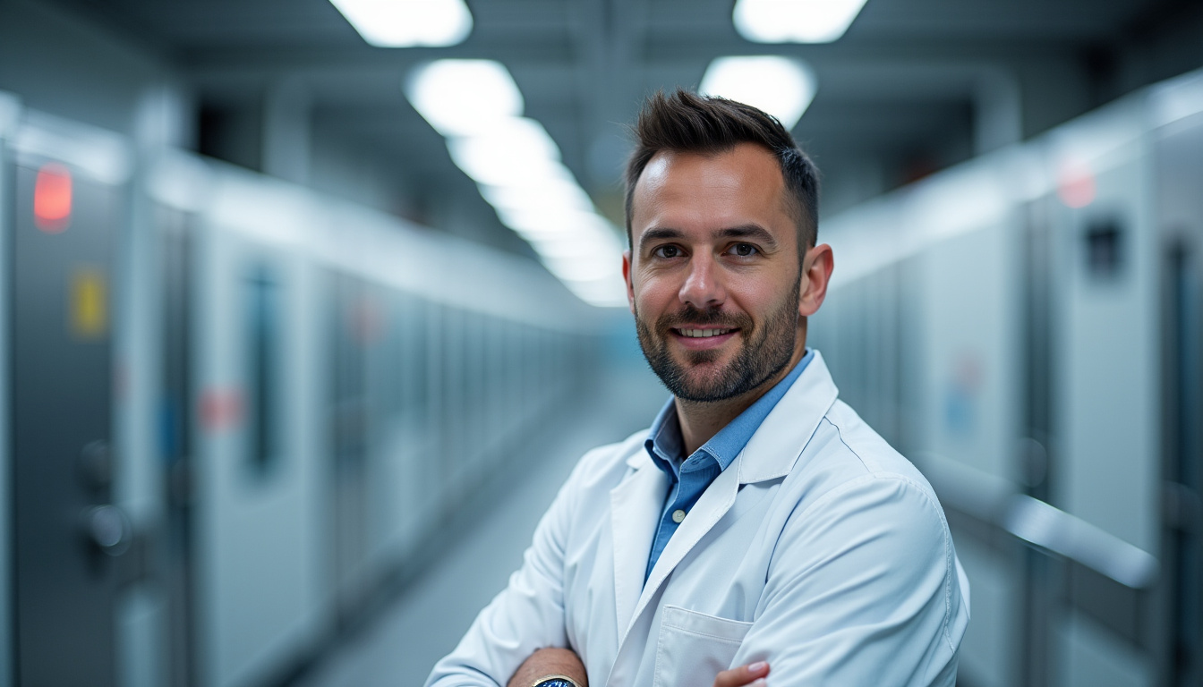 Technicien en train d