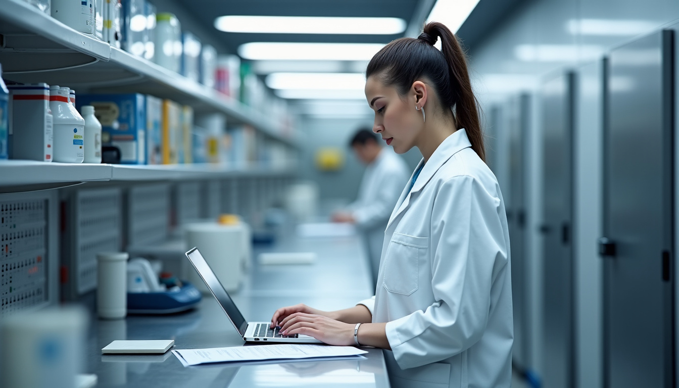 Technicien en train d