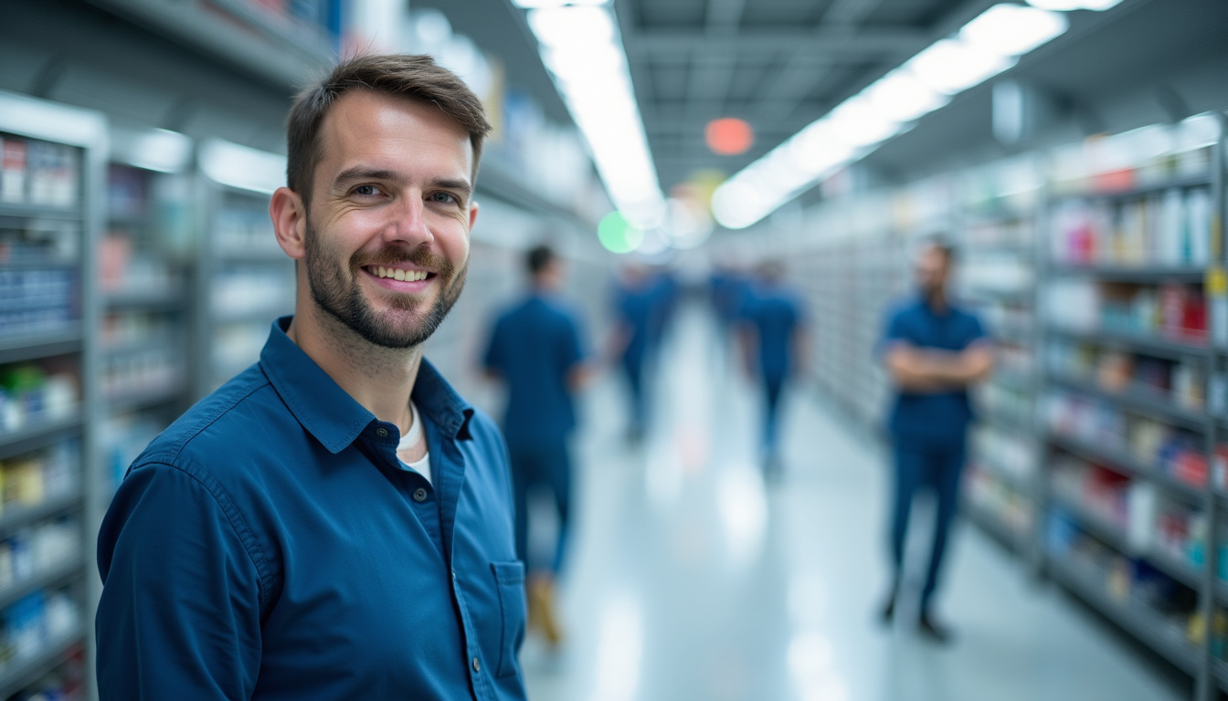 Technicien en train d