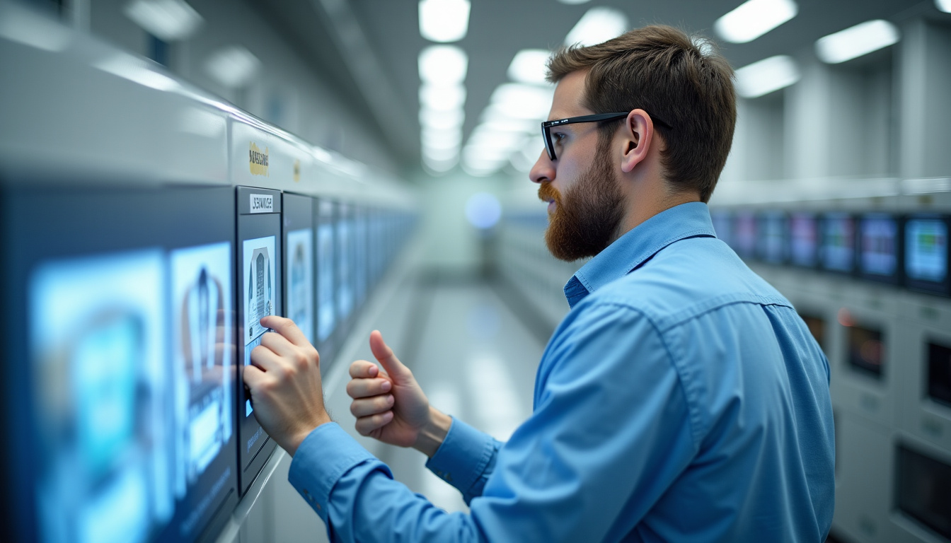 Technicien en train d