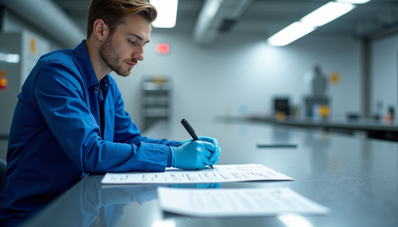 Technicien en train d