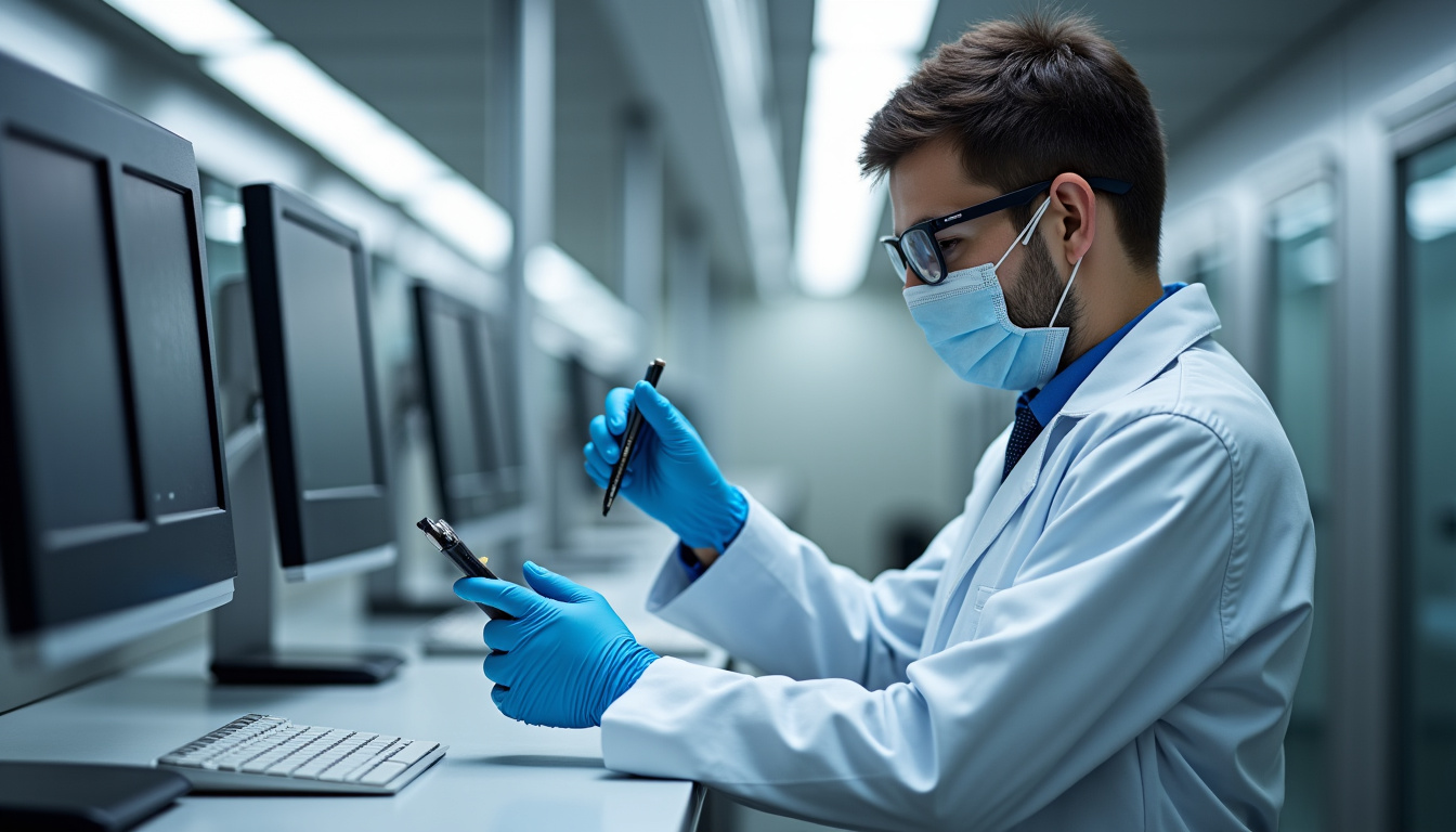 Technicien en train d