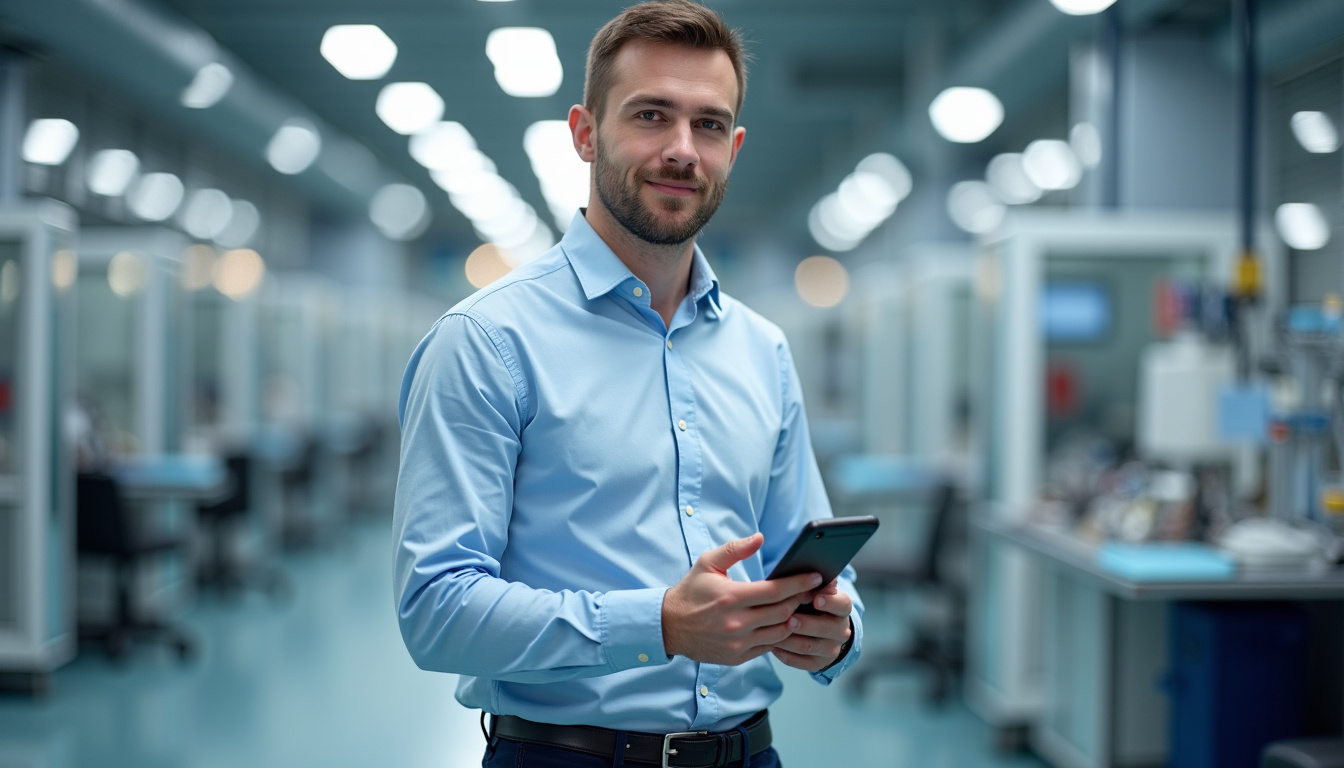 Technicien en train d