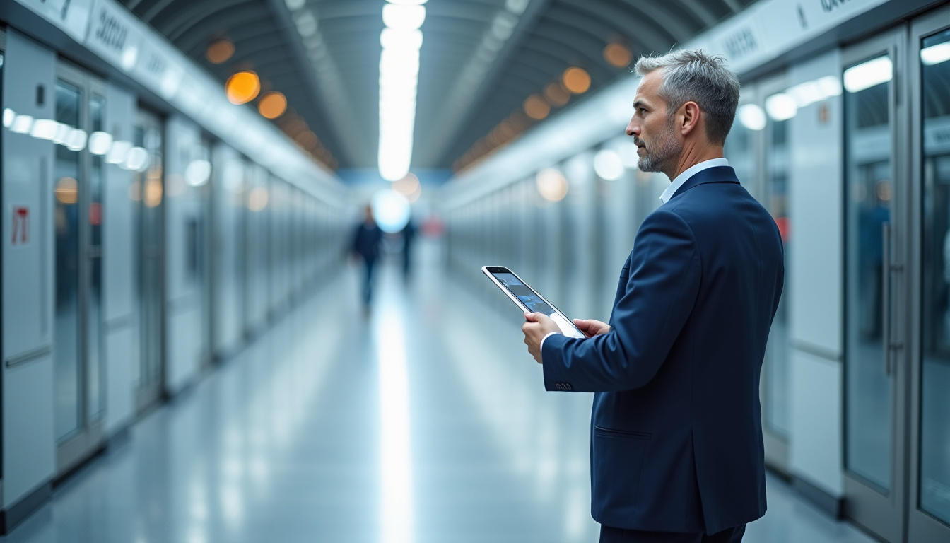 Technicien en train d