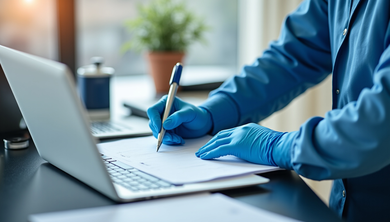 Technicien en train d