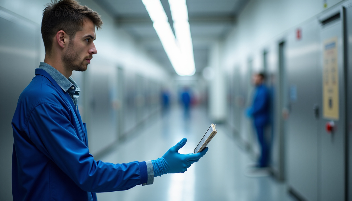 Technicien en train d