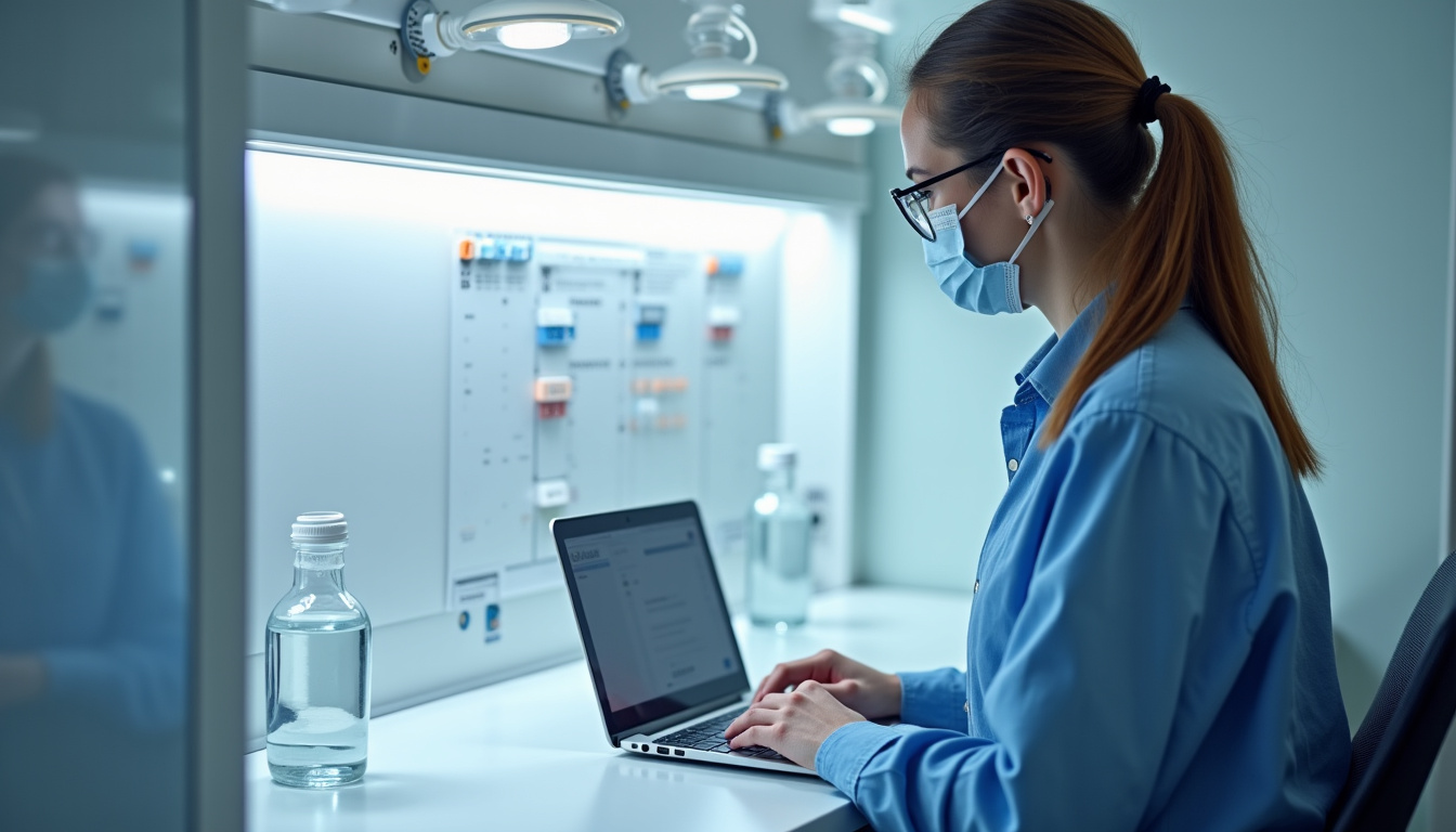 Technicien en train d