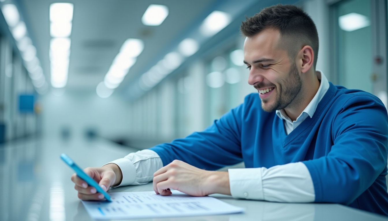 Technicien en train d