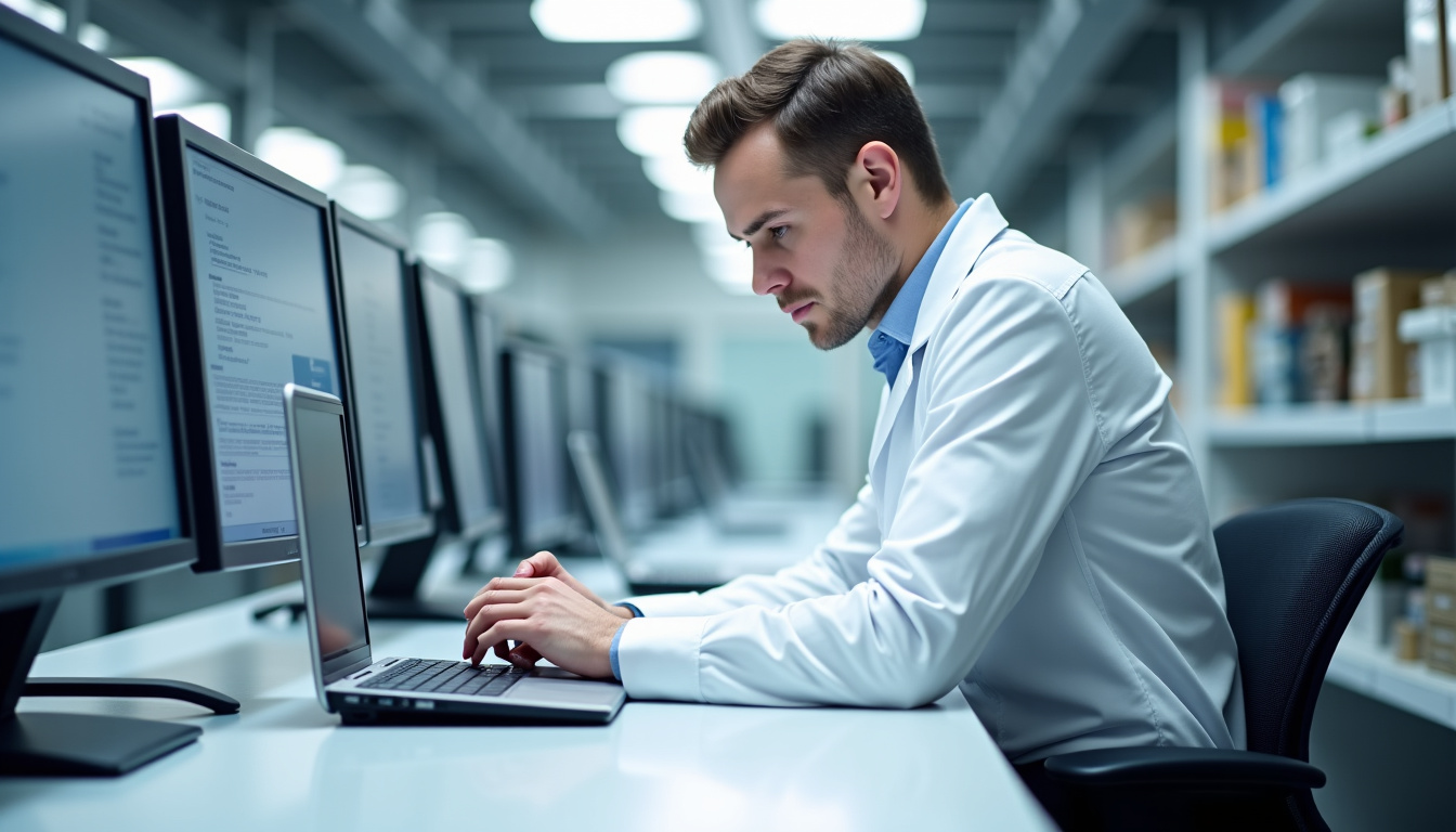 Technicien en train d