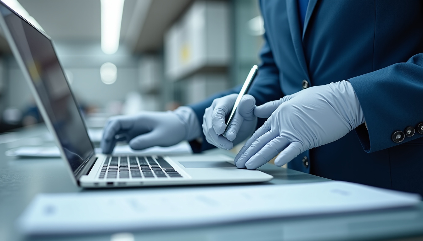 Technicien en train d