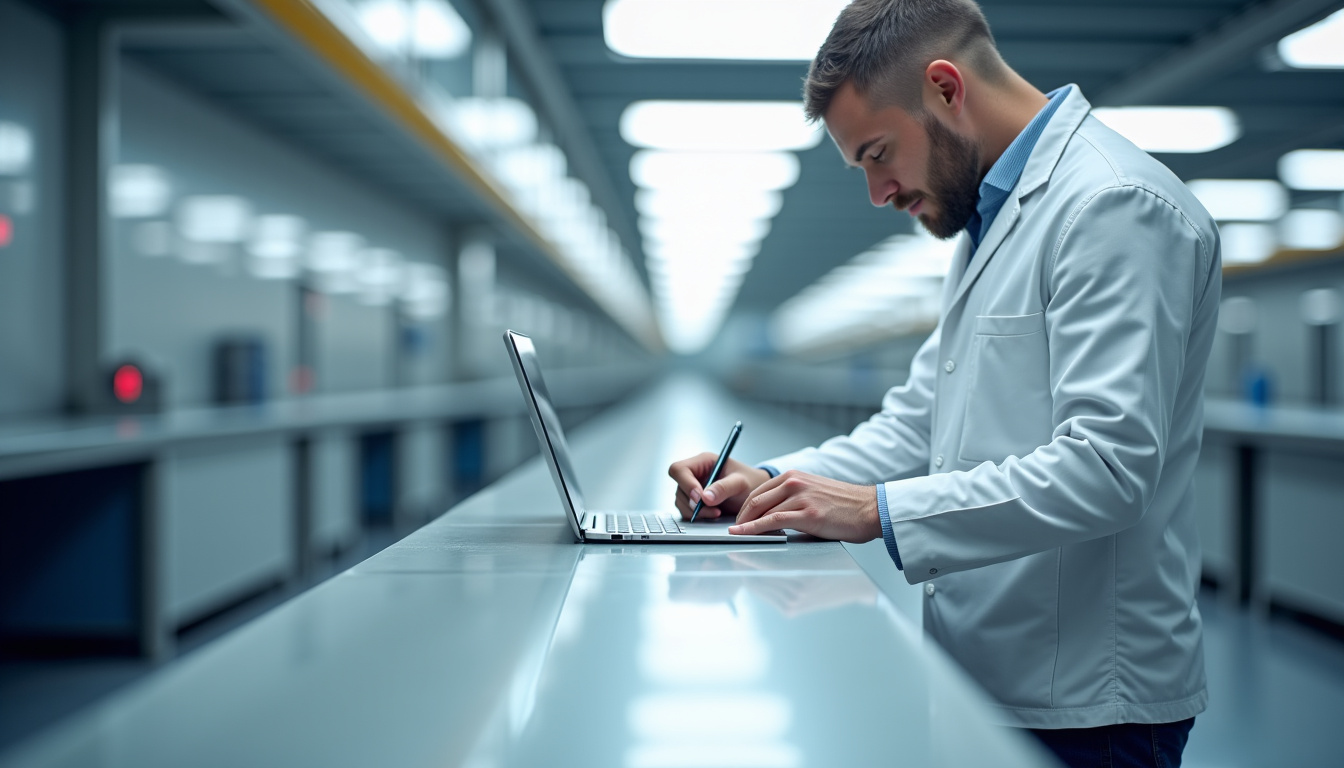 Technicien en train d