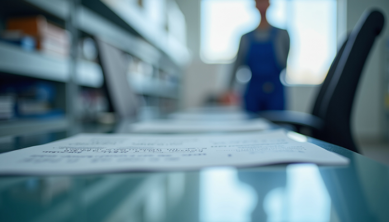 Technicien en train d