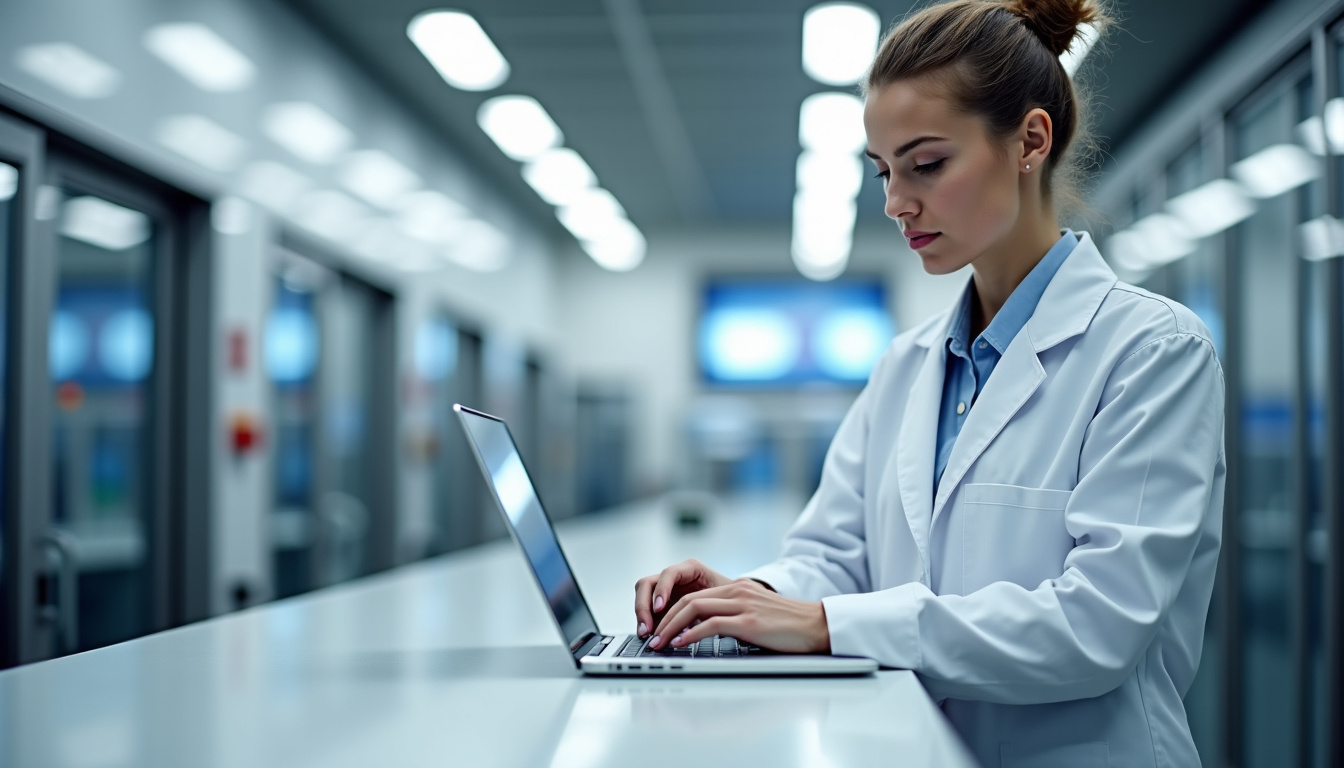 Technicien en train d