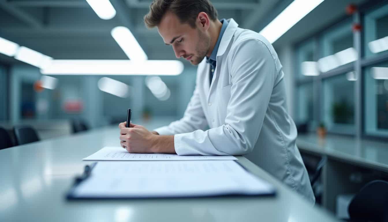 Technicien en train d