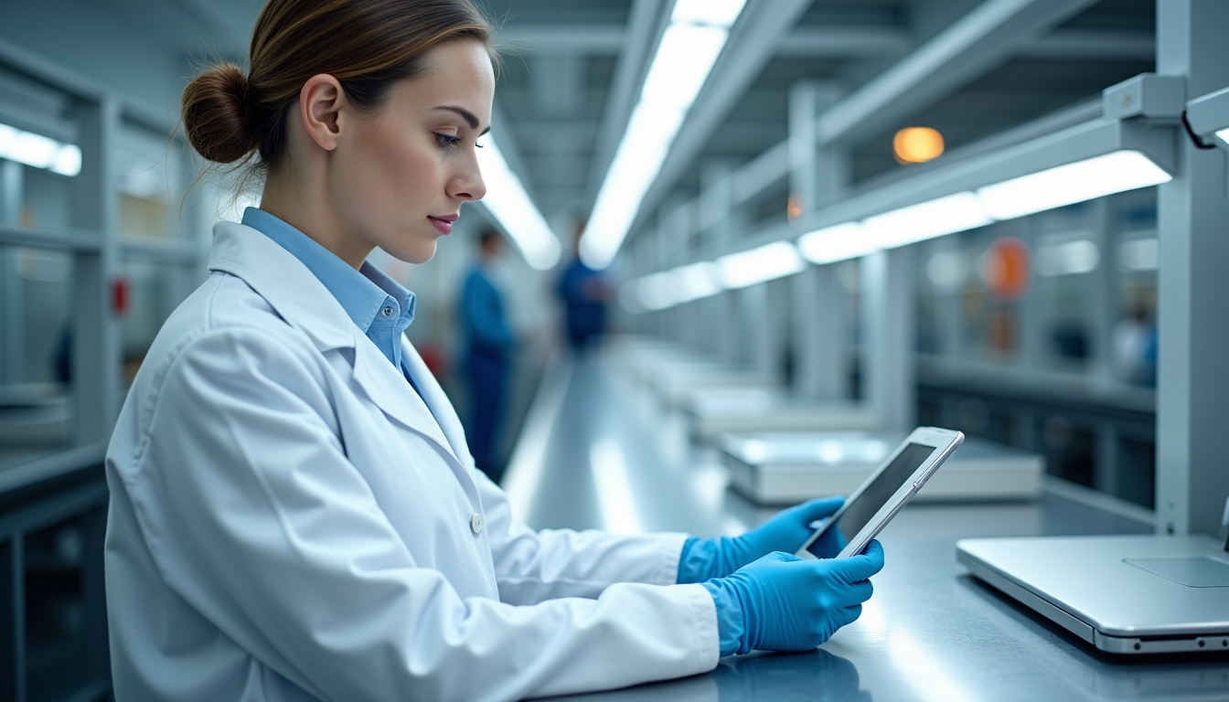 Technicien en train d