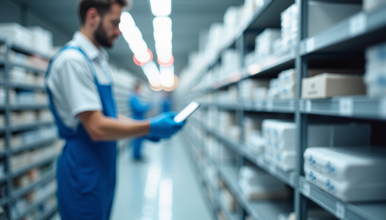 Technicien en train d